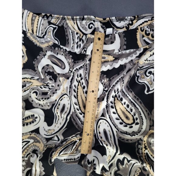 Isaac Mizrahi Live! Women's Paisley Printed Pull On Palazzo Wide Leg Pants SZ LG - Picture 8 of 11